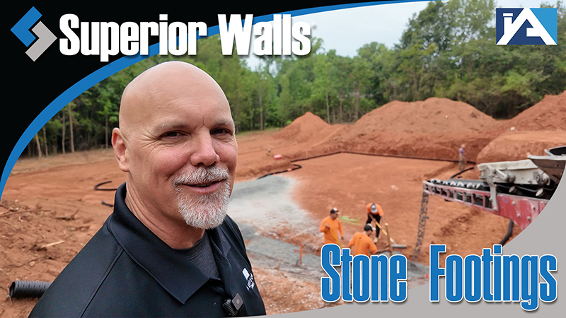 Addison Homes Superior Walls Stone Footings